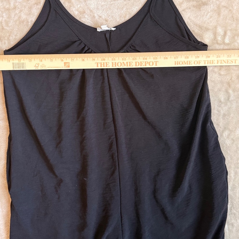 See You Monday Black Wide Leg Jumpsuit Womens Large Spaghetti Strap Pockets SZ L - Picture 5 of 8